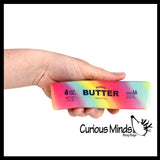NEW - Rainbow Butter Slow Rise Squishy Squeeze Stress Ball Super Soft - Sensory, Fidget Toy