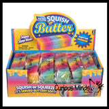 NEW - Rainbow Butter Slow Rise Squishy Squeeze Stress Ball Super Soft - Sensory, Fidget Toy