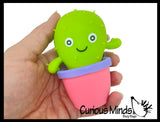 Cute Cactus Squishy Toy - Sand Filled Pot Base and Air Filled Plant