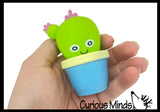 Cute Cactus Squishy Toy - Sand Filled Pot Base and Air Filled Plant