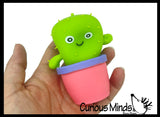 Cute Cactus Squishy Toy - Sand Filled Pot Base and Air Filled Plant