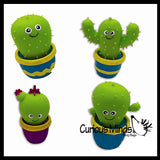 Cute Cactus Squishy Toy - Sand Filled Pot Base and Air Filled Plant