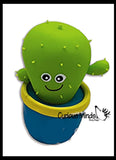 Cute Cactus Squishy Toy - Sand Filled Pot Base and Air Filled Plant