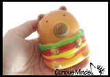 Capybara Burger Food Slow Rise Squishy Toy - Memory Foam Spongy Stress Fidget Ball