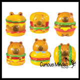 Capybara Burger Food Slow Rise Squishy Toy - Memory Foam Spongy Stress Fidget Ball