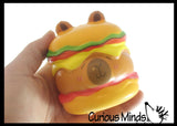 Capybara Burger Food Slow Rise Squishy Toy - Memory Foam Spongy Stress Fidget Ball
