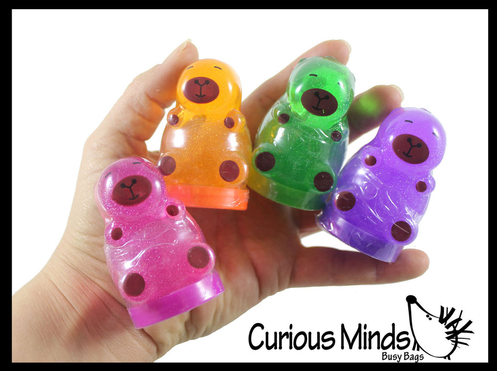 Capybara Slime - Glitter Putty in Capybara Container