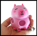 Capybara Squishy Blob Mesh Ball with Soft Web - Squishy Fidget Ball