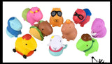 Capybara Animal Figurines Dressed Up - Cute Little Animal Figures for Decoration / Gifts or Party Favors