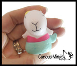 Capybara Animal Figurines Dressed Up - Cute Little Animal Figures for Decoration / Gifts or Party Favors