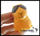 Capybara Animal Figurines Dressed Up - Cute Little Animal Figures for Decoration / Gifts or Party Favors