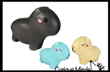 Capybara Family Set of 3 - Mama and Babies - Mini Slow Rise Squishy Toy - Memory Foam Spongy Stress Fidget Ball