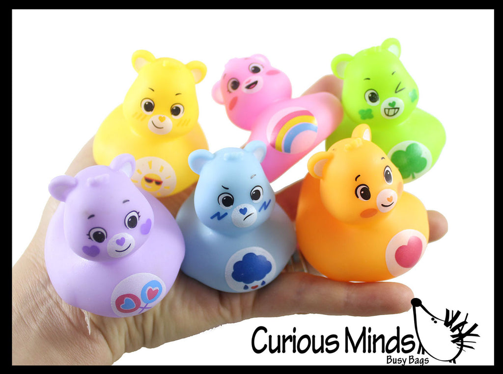 Care Bear 2" Rubber Ducks - Rubber Duckies - Cute Novelty Prize Reward Giveaway Retro
