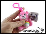 Mini Care Bear Plush on Clip - Adorable Tiny Stuffed Animal Toys