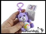Mini Care Bear Plush on Clip - Adorable Tiny Stuffed Animal Toys