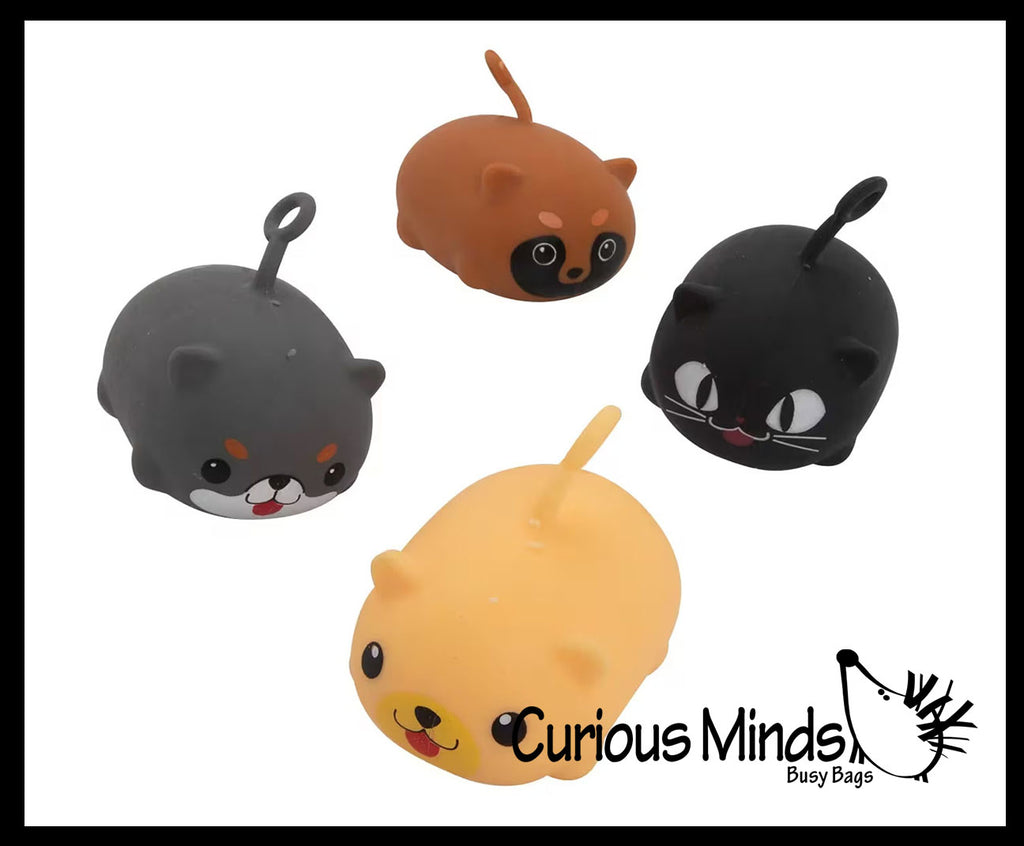 NEW - Cat and Dog Squishy YoYo - Squishy Squeeze Stress Ball Soft Doh Filling - Like Shaving Cream - Sensory, Fidget Toy