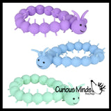 Stretchy Caterpillar Bracelets Animal Puffer Stretchy Noodle Toys - Fun Long Stretch Toys - Soft & Flexible - Fidget Sensory Toy - Stretchy Noodle String Bracelet Jewelry