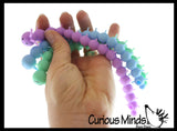 Stretchy Caterpillar Bracelets Animal Puffer Stretchy Noodle Toys - Fun Long Stretch Toys - Soft & Flexible - Fidget Sensory Toy - Stretchy Noodle String Bracelet Jewelry