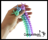 Stretchy Caterpillar Bracelets Animal Puffer Stretchy Noodle Toys - Fun Long Stretch Toys - Soft & Flexible - Fidget Sensory Toy - Stretchy Noodle String Bracelet Jewelry
