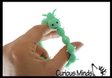 Stretchy Caterpillar Bracelets Animal Puffer Stretchy Noodle Toys - Fun Long Stretch Toys - Soft & Flexible - Fidget Sensory Toy - Stretchy Noodle String Bracelet Jewelry