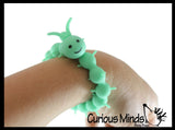 Stretchy Caterpillar Bracelets Animal Puffer Stretchy Noodle Toys - Fun Long Stretch Toys - Soft & Flexible - Fidget Sensory Toy - Stretchy Noodle String Bracelet Jewelry