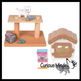 NEW - Mini Cat Playset - Cute Mystery Toy Pet - Pretend Play Toy Kitty Play set House