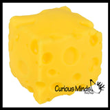 Doh Filled 3" Squishy Cheese Fidget Stress Toy - Squish Cube