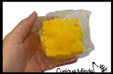 Doh Filled 3" Squishy Cheese Fidget Stress Toy - Squish Cube