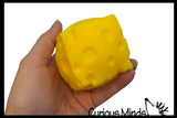 Doh Filled 3" Squishy Cheese Fidget Stress Toy - Squish Cube