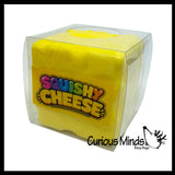 Slow Rise Foam Squishy Cheese Fidget Stress Toy - Squish Memory Foam Cube