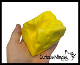 Slow Rise Foam 2.75" Squishy Cheese Fidget Stress Toy - Squish Memory Foam Cube