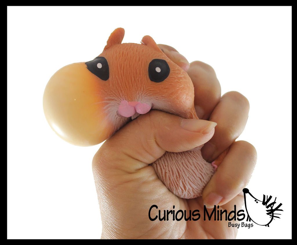 Chunky Cheek Hamster Stretchy and Squeezy Toy - Soft Doh Filled - Fidget Stress Ball Cute Hampster