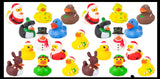 Christmas Rubber Duckies Mix - Santa, Reindeer, Snowman, Gingerbread and More - Cute Holiday Party Favor Decoration Gifts