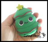 Christmas Soft Doh Squishy Balls - Christmas Tree and Snowman -  Soft Shaving Cream Doh Filled Stretch Ball - Ultra Squishy and Moldable Relaxing Sensory Fidget Stress Toy