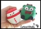 Christmas Winter Themed Sugar Ball - Thick Glue/Gel Syrup Stretch Ball - Ultra Squishy and Moldable Slow Rise Relaxing Sensory Fidget Stress Toy