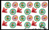 Christmas Spinning Tops - Bulk Set of 48 - Small Festive Holiday Party Favor Toys