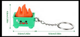 Dumpster Fire Keyboard Key Fidget Clicker  - 3D Printed Cute Click on Keychain Coworker Gift Funny