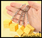 Cheese Keyboard Key Fidget Clicker  - Toy - Key Cap Click on Keychain Cute Gift