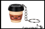 Coffee Cup Keyboard Key Fidget Clicker  - Toy - Key Cap Click on Keychain Cute Gift