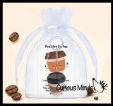 Coffee Cup Keyboard Key Fidget Clicker  - Toy - Key Cap Click on Keychain Cute Gift