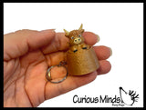 Highland Cow Keyboard Key Fidget Clicker  - Toy - Key Cap Click on Keychain Cute Gift