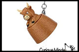 Highland Cow Keyboard Key Fidget Clicker  - Toy - Key Cap Click on Keychain Cute Gift