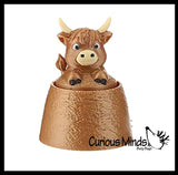 Highland Cow Keyboard Key Fidget Clicker  - Toy - Key Cap Click on Keychain Cute Gift
