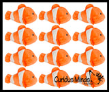 Cute Clownfish Plush Stuffed Animals- Adorable Mini Plushie Ocean Sealife Stuffie Orange Striped Fish