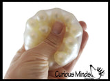 Clutching Pearls Crunchy Bead Sensory Ball - Fidget Toy Clear Skin with Hard Plastic Beads