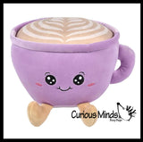 Coffee Cup Plush Toy - Cute Latte Mug Stuffed Animals - Adorable Cafe Decor Theme Gift Coffee Art