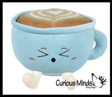 Coffee Cup Plush Toy - Cute Latte Mug Stuffed Animals - Adorable Cafe Decor Theme Gift Coffee Art
