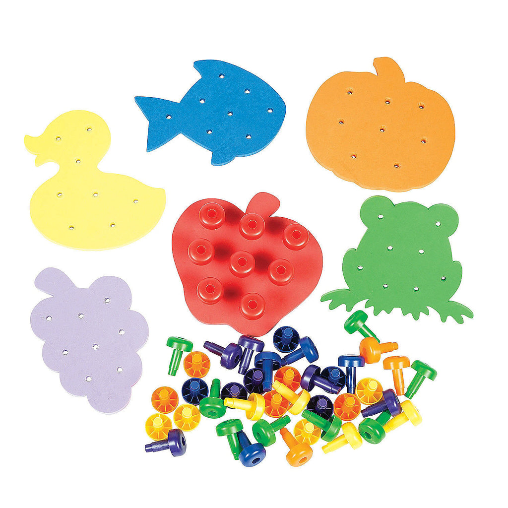 LAST CHANCE - LIMITED STOCK  - Color Matching Peg Board Set - Problem Solving - Matching Busy Bag with Pegs and Board
