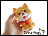 NEW - Large Corgi Dog Cute Toy Pet in Basket - Pretend Play Toy Doggy Playset