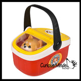 NEW - Large Corgi Dog Cute Toy Pet in Basket - Pretend Play Toy Doggy Playset